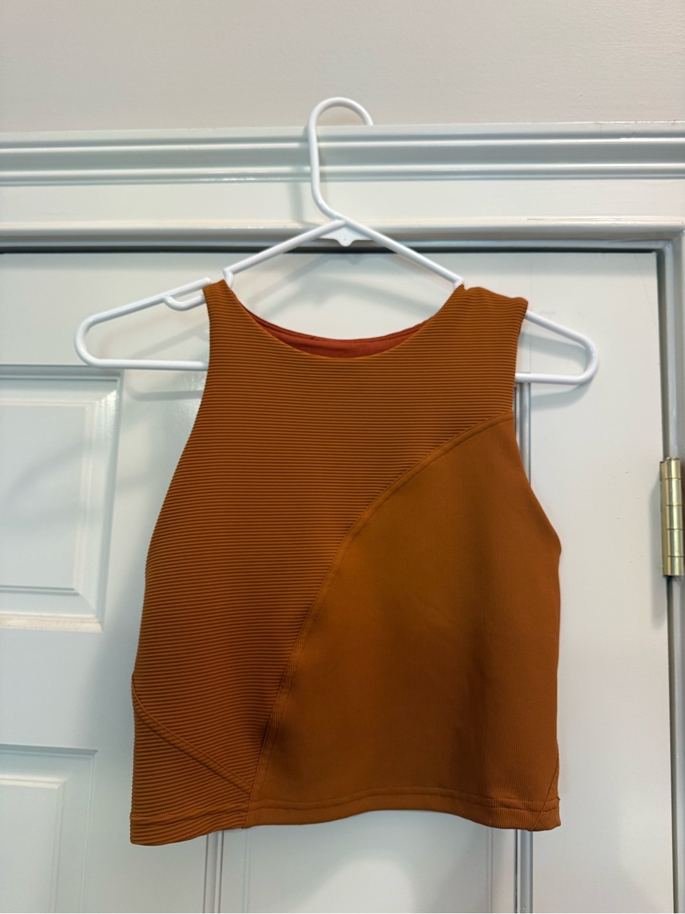 Lululemon Ribbed Asymmetrical Yoga Butternut Brown Tank Top - LIMITED EDITION